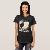 T-shirt Wolf Brother Matching Tribe Wolves Camping Pack Mo (Devant entier)
