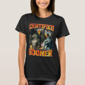 T-shirt Wolf Certified Gooner Funny Bootleg Meme Dad Papa  (Devant)