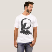 T-shirt Wolf Classique Au Feu De La Lune (Devant entier)
