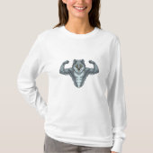 T-shirt Wolf comme Bodybuilder avec de grands Muscles (Devant)