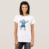 T-shirt Wolf comme Bodybuilder avec les gros bras supérieu (Devant entier)