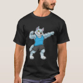 T-shirt Wolf comme Bodybuilder avec les gros bras supérieu (Devant)