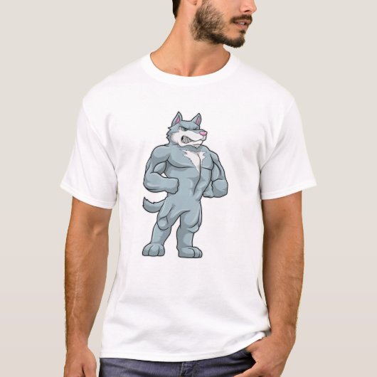 T-shirt Wolf comme Bodybuilder extrême (Devant)