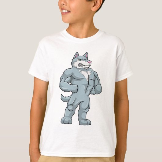 T-shirt Wolf comme Bodybuilder extrême (Devant)