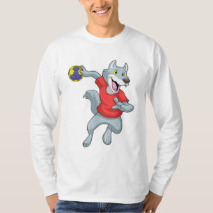T-shirt Wolf comme joueur de handball avec Handball