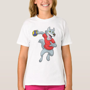 T-shirt Wolf comme joueur de handball avec Handball