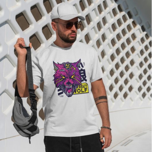 T-shirt Wolf Cyberpunk