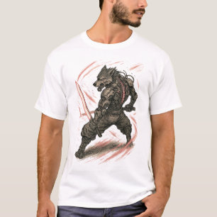 T-shirt Wolf Cyberpunk (maître de lame)