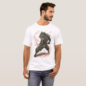 T-shirt Wolf Cyberpunk (maître de lame) (Devant entier)