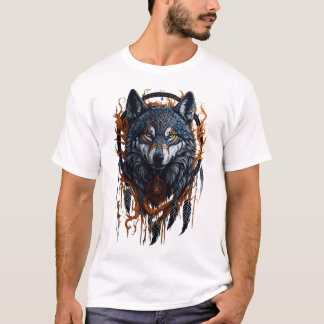 T-shirt Wolf Dream Catcher