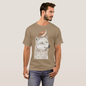 T-shirt Wolf et ami d'oiseaux (Devant entier)