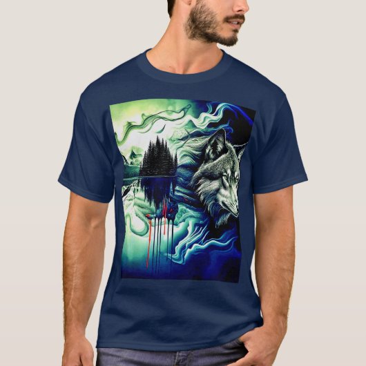 T-shirt Wolf et Woods Abstraits (Devant)