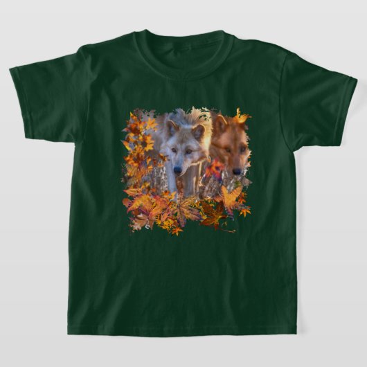 T-shirt Wolf FAMILY AUTUMN FOREST (Poser)