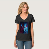 T-shirt Wolf galaxy wolf   for men and woman (Devant entier)