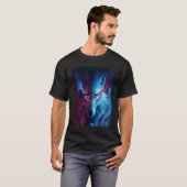 T-shirt Wolf galaxy wolf   for men and woman (Devant entier)