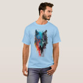 T-shirt Wolf Graphisme Art Animal Wolves Fan Art (Devant entier)