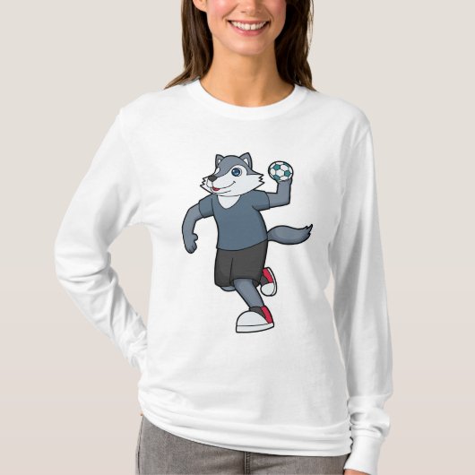 T-shirt Wolf Handball joueur Handball (Devant)