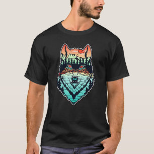 T-shirt Wolf Head coloré Cool Street Art