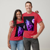 T-shirt Wolf Howling à Moon (Unisexe)