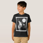 T-shirt Wolf Howling à Moon (Devant entier)