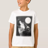 T-shirt Wolf Howling à Moon (Devant)