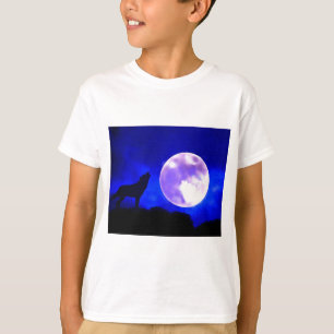 T-shirt Wolf Howling à Moon