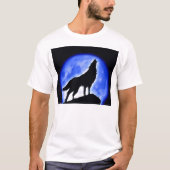 T-shirt Wolf Howling à Moon (Devant)