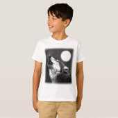 T-shirt Wolf Howling à Moon (Devant entier)