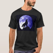 T-shirt Wolf Howling à Moon (Devant)