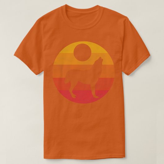 T-shirt Wolf Howling à Moon (Design devant)