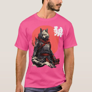 T-shirt Wolf japonais Ninja Caractère japonais Wolf Cool