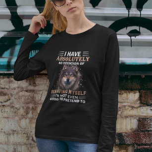 T-shirt Wolf Je N'Ai Absolument Aucune Intention Sarcastiq