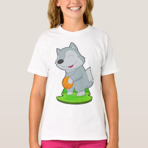 T-shirt Wolf Joueur de basket-ball
