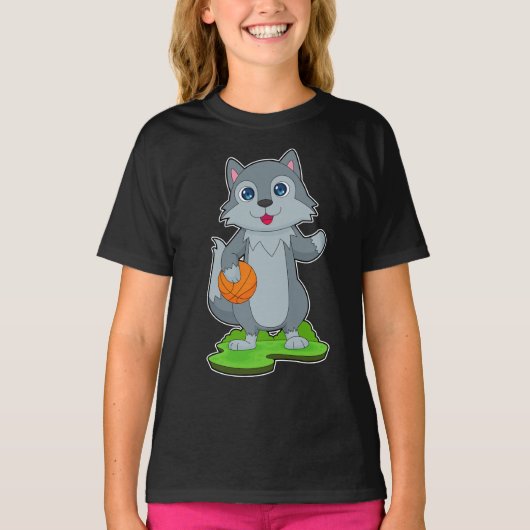 T-shirt Wolf Joueur de basket-ball (Devant)
