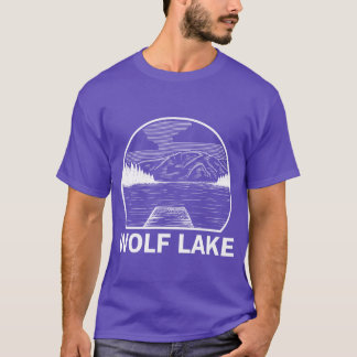 T-shirt Wolf Lake Illinois Fishing Camping Summer friend