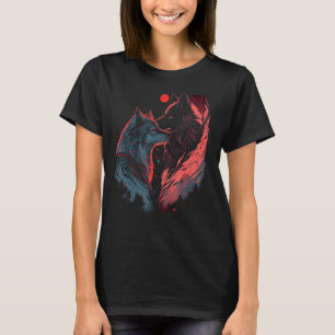 T-shirt Wolf Love Animal Graphisme pour hommes femmes garç