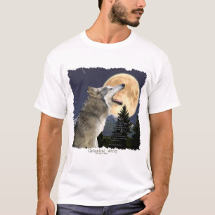 T-shirt WOLF, Lune, Forêt & Poème