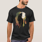 T-shirt Wolf Moon Howling 1 (Devant)