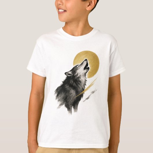 T-shirt 【Wolf Moon Kids T-Shirt】 (Devant)