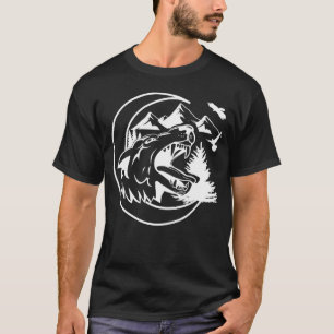 T-shirt Wolf Moon Wild Mountain Wolf hurlant nuit animale