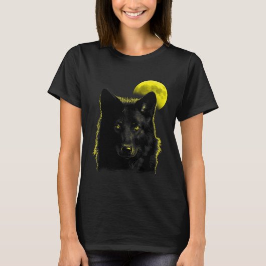 T-shirt Wolf Moon Wolf au clair de lune 1 (Devant)