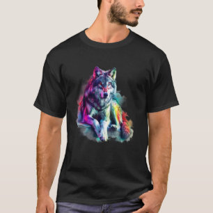 T-shirt Wolf Motif Forêt Amoureux des animaux Art Wild Ani