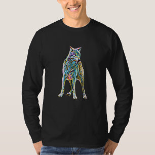 T-shirt Wolf Motif Pack Lune Lupus sauvage Coloré Wolf De
