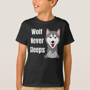 T-shirt Wolf ne dort jamais