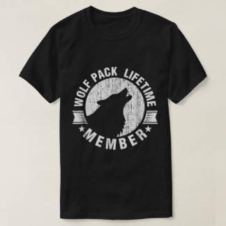 T-shirt Wolf Pack Lifetime Member Vintage Wolf Silhouette 
