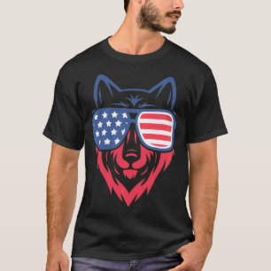 T-shirt Wolf Patriotique