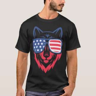 T-shirt Wolf Patriotique