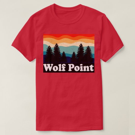 T-shirt Wolf Point Montana Retro (Design devant)