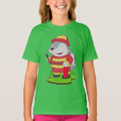 T-shirt Wolf Pompier extincteur Service d'incendie (Devant)