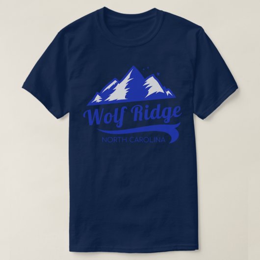T-shirt Wolf Ridge ski North olina 1 (Design devant)